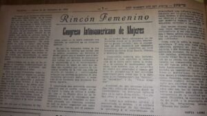 Sofia Laski habla de Vilma Espin en el diario Tribune/Tribuna (1959).